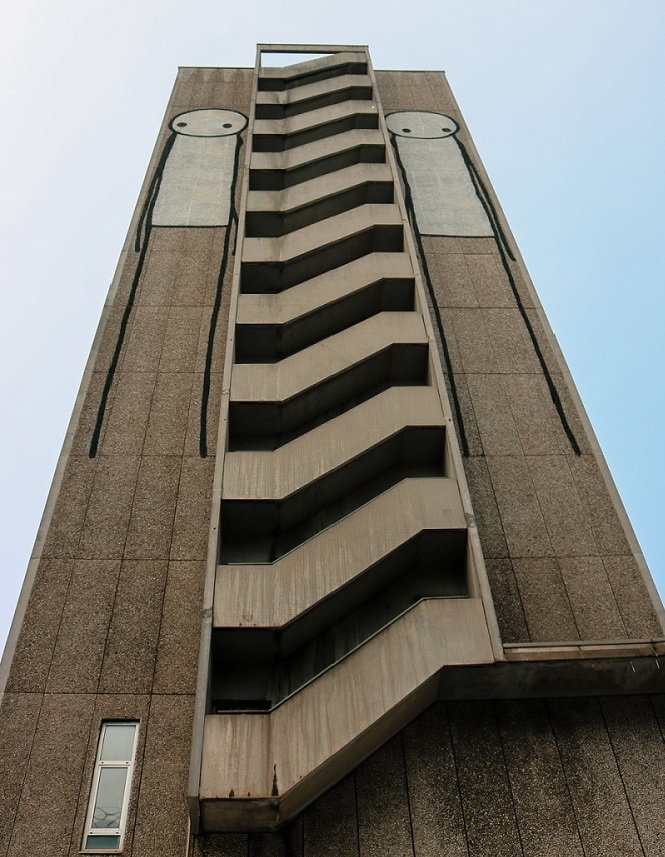 Large scale mural by Stik - Nelson Street, Bristol ©Juanita McKenzie
